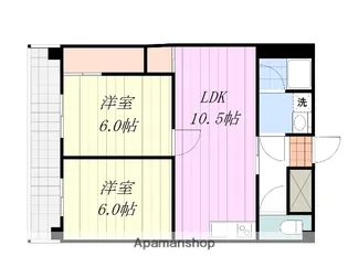 ブランノワール土居田【103号室】の間取り