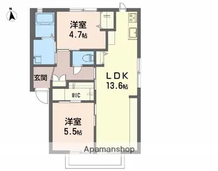 シルエット野口 B棟【2階】の間取り