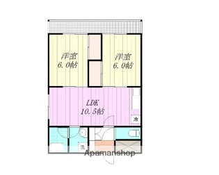 西岡第一ビル【601号室】の間取り