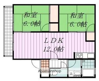 セジュール衣山B棟【202号室】の間取り