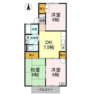 セジュール平田【2階】の間取り