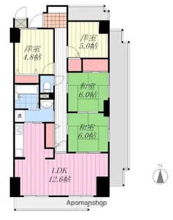 サーパス三津弐番館【8階】の間取り