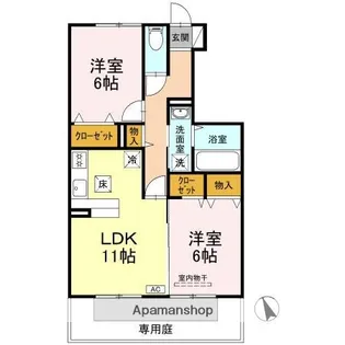 ディアコート K【1階】の間取り