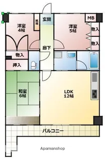 ライオンズマンション味酒町【10階】の間取り