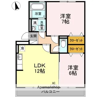 グレイスコート A棟【2階】の間取り