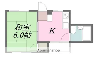 日の出ハイツ【202号室】の間取り