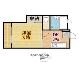リバティ立花【305号室】の間取り
