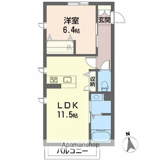 LUNA A棟【2階】の間取り