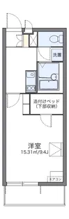 レオパレスリブェール【206号室】の間取り