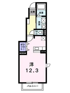 プロムナードN A【1階】の間取り