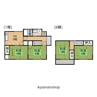 愛媛県松山市新石手【一戸建】の間取り