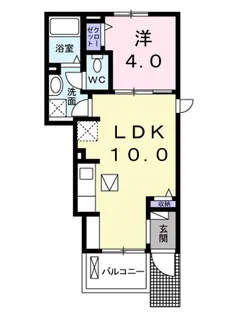 ユヌ・ブリーズ【103号室】の間取り