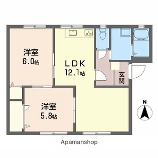 フレグランス関谷 A棟【1階】の間取り