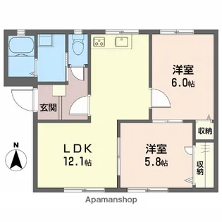 フレグランス関谷 A棟【1階】の間取り
