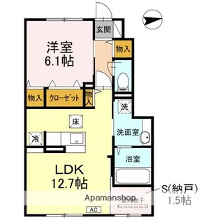 シャルマンコート【1階】の間取り