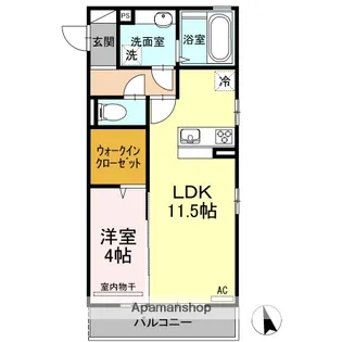 パルハイブリッジⅢ【2階】の間取り