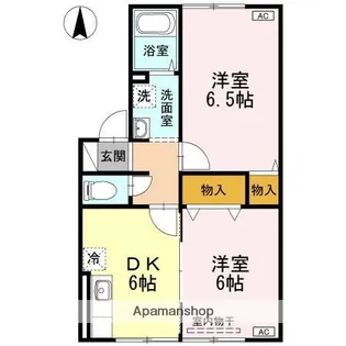 アヴァンティ浜田 B棟【101号室】の間取り