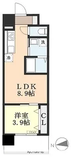 1LDKの間取り画像