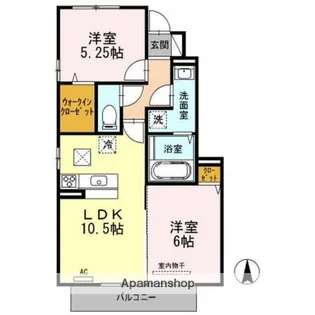 カルムM A棟【1階】の間取り
