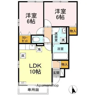 バリュアブル D棟【1階】の間取り