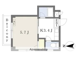 GRACE高砂【303号室】の間取り