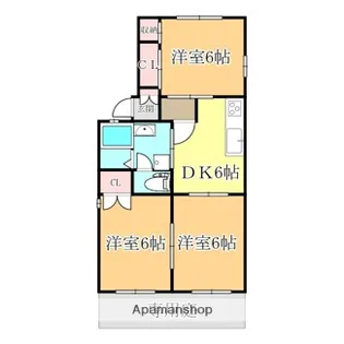 カーサ針田 B棟【1階】の間取り
