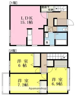 ソシア万寿 A・B棟【1階】の間取り