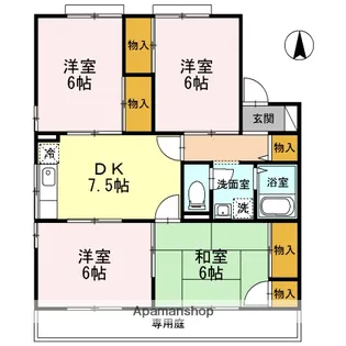 セジュールいくし C棟【1階】の間取り