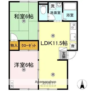 ライブリーハイム ミーサ C棟【1階】の間取り