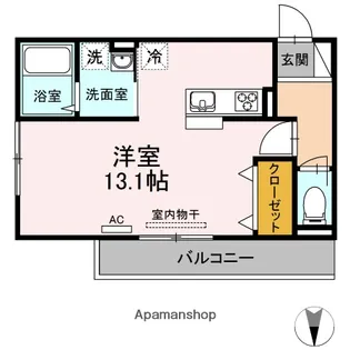 フルール石手【2階】の間取り
