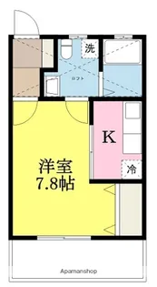 メゾンフォルス【102号室】の間取り