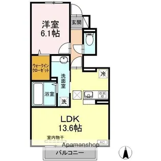 クレール穂【103号室】の間取り