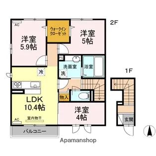 パルフェ【2階】の間取り