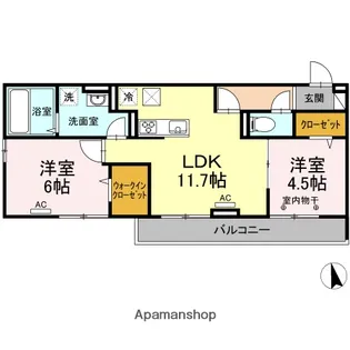 ソレイユ【1階】の間取り