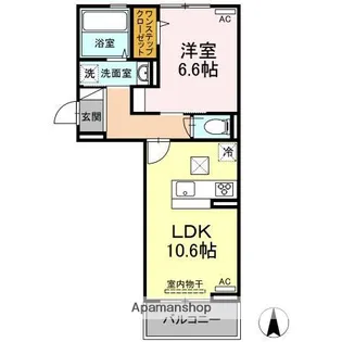 プレジデント持田 B棟【1階】の間取り