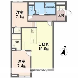 KANON岩崎【1階】の間取り