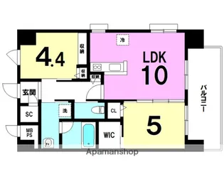 パグロ城北【701号室】の間取り