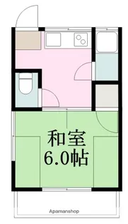 増原荘【202号室】の間取り