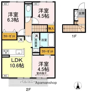 エトワール C棟【202号室】の間取り