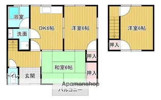愛媛県松山市古川北3丁目【一戸建】の間取り