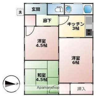 愛媛県松山市空港通1丁目【一戸建】の間取り
