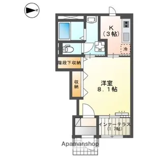 パルティール朝日ケ丘【1階】の間取り