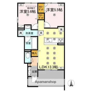 アヴェンセ A棟【1階】の間取り