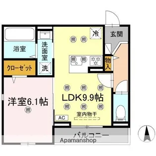 グレイス北持田【3階】の間取り
