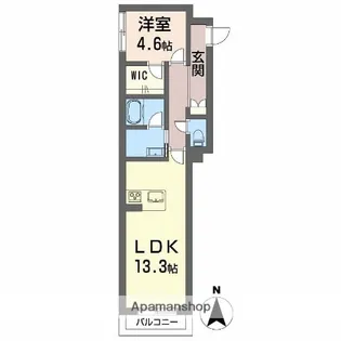シャーメゾン萱町【2階】の間取り