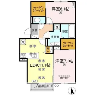 MAISON BLANCHE【2階】の間取り