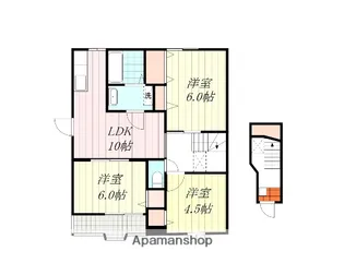 ニック垣生1【201号室】の間取り