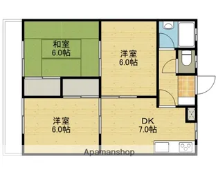 スカイハイツ居相【1階】の間取り