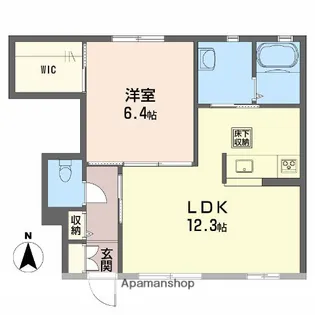 パークハイム土居田 C棟【102号室】の間取り