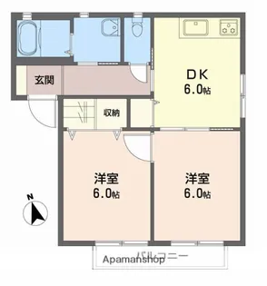 シャーメゾン東垣生 A棟【2階】の間取り